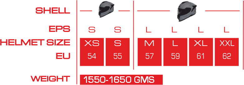 TITAN CARBON T-RACE-Size-Chart