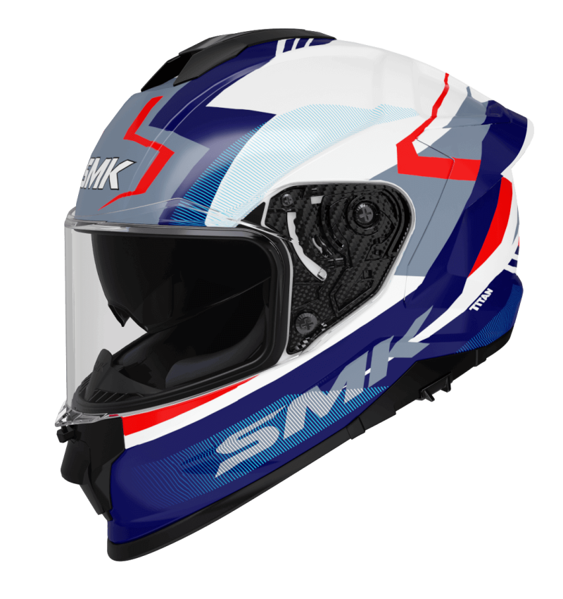 Titan Chicaneiro White, Blue and Red Helmet