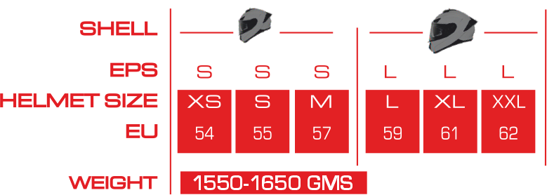 TYPHOON SOLID-Size-Chart